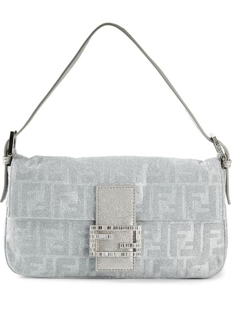 fendi baguette pouch grey|baguette fendi vintage.